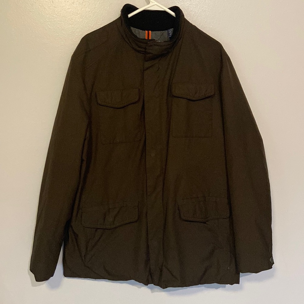 Tommy Bahama Mens Field Jacket Sz L Brown Utility Coat Wool Blend Casual Outdoor - Picture 6 of 12